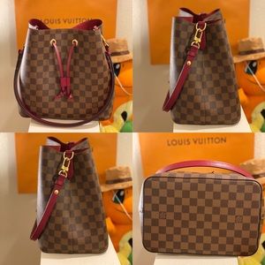 LV Neonoe. Damier with red details